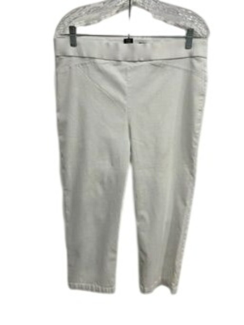 Nue Options 16 White Stretch Rayon Blend Pull On Capri Clean Girl Minimalist